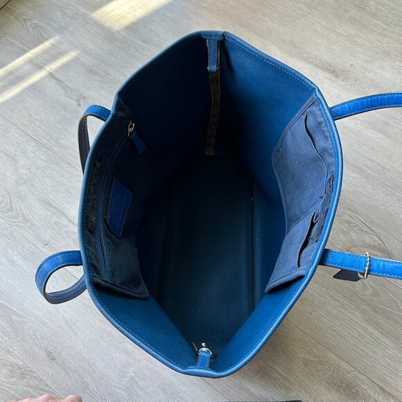 Coach Signature Tote Bag in Beige & Blue - Picture 15 of 16
